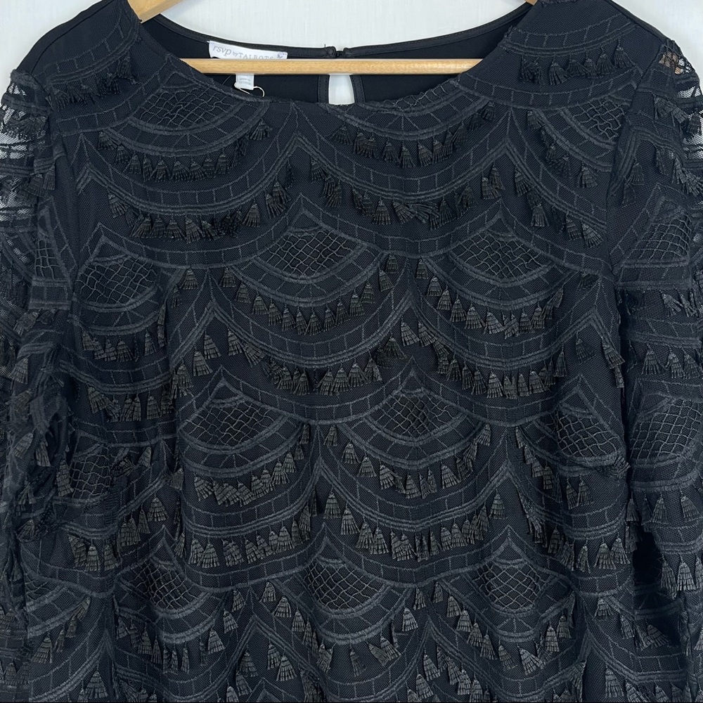 Talbots Rsvp Nwt Fringed Mesh Scalloped Top 1x - image 3